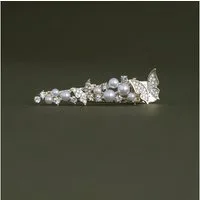 The Beauty House Haarspange Luxuriöse Haarspange mit Schmetterling, Perlen & Strass, 1 Stück, Eleganter Haarschmuck für Damen, Hochzeit, Party & Alltag