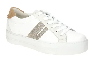 Paul Green Plateau Sneaker 5330-06 wei?/sand Glitzer XL Extra-Light