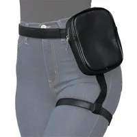 LuxusKollektion Beintasche Oberschenkeltasche Damen Motorrad wasserdicht abnehmbare Gurte