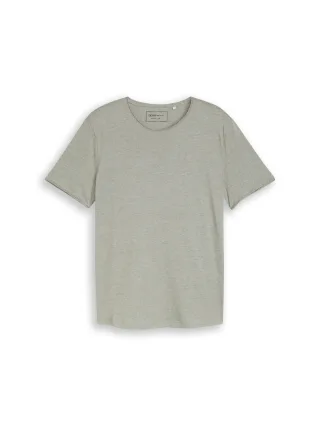 Denim Tom Tailor - T-Shirt mit feinen Streifen oak leaf green fine stripe - Gr. - XXL