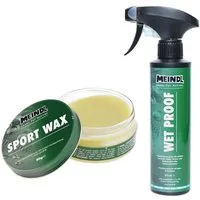 Meindl Doppelpack, Sportwax und Wet Proof Imprägnierer für Schuhpflege Schuh-Imprägnierspray (1 St), Inhalt: Meindl Sport-Wax (80g Dose) und Meindl Wet Proof (275 ml)