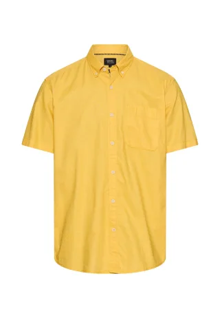 camel active - Kurzarmhemd aus Leinenmix sun yellow - Gr. - M