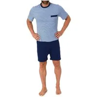 Normann Care Pyjama Herren Pflegeoverall kurzarm mit Reissverschluss am Rücken und Bein