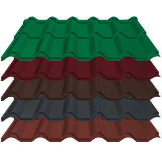 Pfannenblech Diament Eco+ | 0,50 mm | Stahl | Modullänge 350 mm | 25 µm Polyester