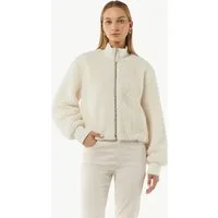 comma Funktionsjacke Indoor-Jacke Kuscheliger Teddy-Blouson mit Rippbündchen