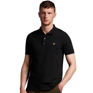 Lyle & Scott Einfarbiges Poloshirt in Schwarz