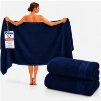 Komfortec Saunatuch 2er Set extra Große - Premium Badetuch - 80x200 XXL, Frottee (2-St), extra Große, 100% Baumwolle, Weich, Schnelltrocknend