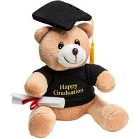 Robe Academicus Tierkuscheltier Graduation Bär, 100 % Plüsch
