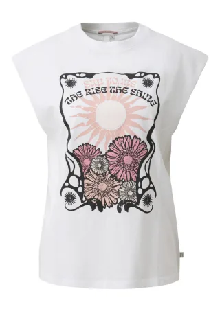 Q/S designed by - T-Shirt mit Frontprint weiß - Gr. - L