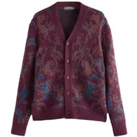 Next Strickjacke Relaxed Fit Strickjacke mit Blumenmuster (1-tlg)