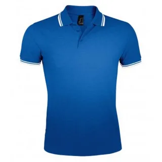 SOLS - Polo manches courtes PASADENA - Homme (Bleu roi/blanc)