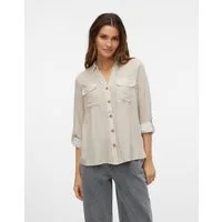 Vero Moda Hemdbluse VMBUMPY L/S SHIRT NEW WVN GA NOOS Viskose, regular fit