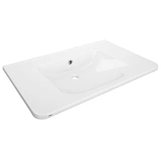 KWC Aquarotter Einzelwaschtisch, MEDCARE, MIRANIT, 850x150x550 mm, weiß, Überlauf, 2030072439 2030072439
