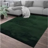 TT Home Teppich Diele, Esszimmer, Flur, Schlafzimmer, Wohnzimmer, Rechteckig, Höhe: 14 mm, Wohnzimmer Kurzflor Einfarbig Modernes Design Waschbar