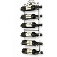 DanDiBo Weinregal Wand Metall Schwarz 240404 Flaschenregal Schmal Wandmontage, Wine Rack Weinflaschenhalter Weinhalter Flaschenhalter