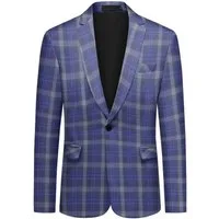 Allthemen Sakko mit buntem Karomuster Anzugsakko Regular-Fit