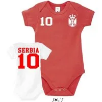 Blondie & Brownie Strampler Kinder Baby Serbien Serbia Sport Trikot Fußball Meister WM Europa EM