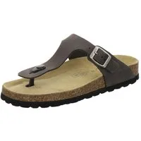 AFS-Schuhe 210782 Zehentrenner Pantolette für Damen mit Fußbett, bequeme Sandalen aus Leder