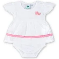 Isar-Trachten Trachtenkleid Baby Body - KLEIDCHEN - weiß/rosa