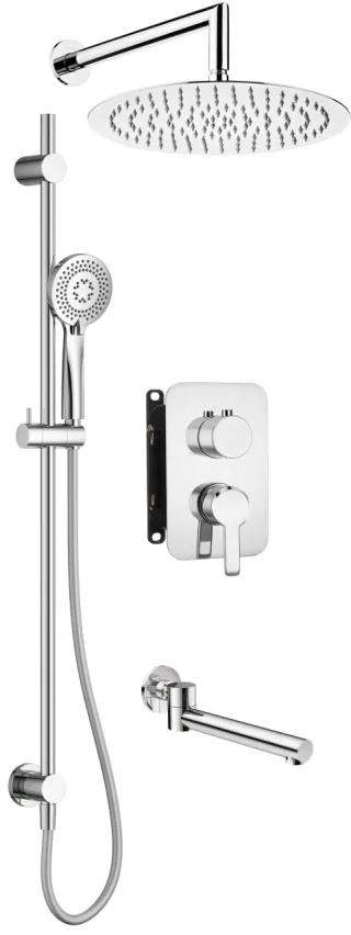 Neuesbad Serie 200 Chrom Unterputz-Duschset mit Brausestange und Smart-Box NB1DEBXYW0QAM1