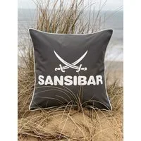 Sansibar Sylt Dekokissen Outdoor Kissen Sansibar (1 Stück), Logodruck, 45x45 cm, Kissenfüllung, Outdoor geeignet, wasser- und schmutzabweisend
