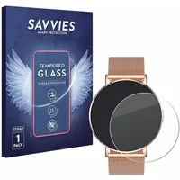 Savvies Displayschutzglas Schutzglas für Levowatch Eve 1.3", Displayschutz 9H Glas Klar Transparent