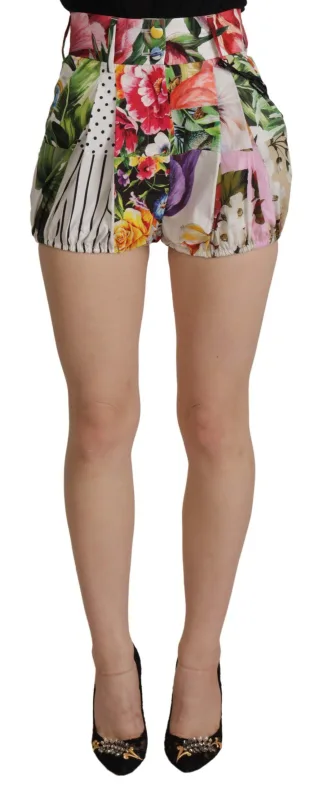 Blumen-Patchwork-Shorts im Relaxed Fit