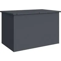 vidaXL Aufbewahrungsbox Gartenlagerkissenbox Stahl 80 x 50,5 x 50 cm 180 Anthrazit (1 St)