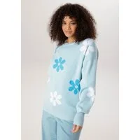 Aniston PLUS Strickpullover mit eingestricktem Blumenmuster