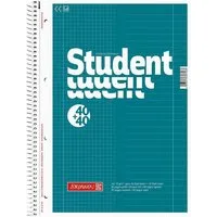 BRUNNEN Collegeblock Student Duo, A4 kariert und liniert, 80 Blatt, 4-fach Lochung, 70 g/m²