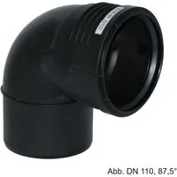 GEBERIT Wasserrohr Geberit Silent-PP Bogen mit 1 Muffe, DN 110-87,5°