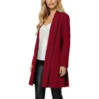 dy_mode Cardigan Damen Langcardigan offen Leichte Übergangsjacke für Frühjahr Sommer in Unifarben, Ohne Verschluss