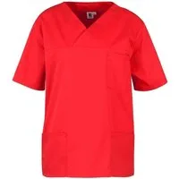 BEB Schlupfbluse beb Basic Kasack Unisex Kurzarm Rot