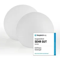 EASYmaxx LED Solarleuchte LED Solarleuchte mit Fernbedienung - 2 kaltweiße Leuchten Solarbetrieb, 30 cm, mit Farbwechsel - dimmbare Helligkeitsstufen, 12 Farben, 5 Leuchtmodi