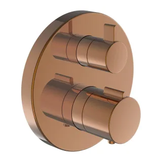 LAUFEN 2-Griff-Brausethermostat, Unterputz, TWINTHERM, 1 Mischwasserabgang, 1-Weg-Mengenregulierung, HF905474465000