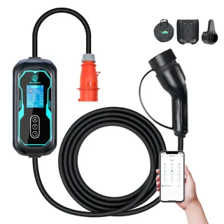 ISIGMA F3K 11KW 6-16A Type 2 EV Charger Smart APP WIFI Bluetooth Control Portable Charging Station With 5m Cable