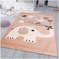 Vimoda Kinderteppich Tiere Design, mit freundlichen Effekt, Rechteckig, Teppich, Kinderzimmer, Babyzimmer, Schlafzimmer, Mädchen, Jung