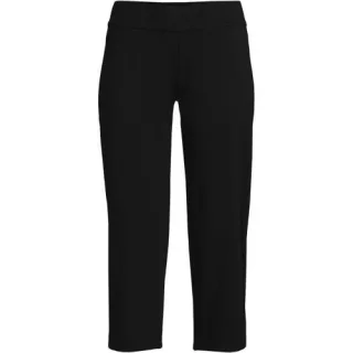 Stretch-Freizeithose in 3/4-Länge für Damen in Plus-Größe, Damen, size: plus, Schwarz, Baumwoll-Mischung, by Lands' End