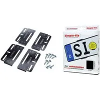 Utsch Ag Kennzeichenhalter UTSCH Simple-Fix rahmenloser Kennzeichenhalter schwarz