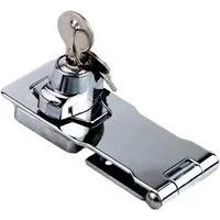 BAYLI Verschluss-Überfalle 105mm x 40mm abschließbare Überfalle mit Schloss und 2x Schlüssel