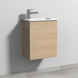 Sanipa 3way Waschtischunterbau zu Duravit ME by Starck Waschtisch mit 1 Tür, Eiche-Nordic SM72148