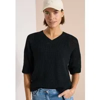 CECIL Strickpullover im Crochet-Look/moderner Sommerstrick