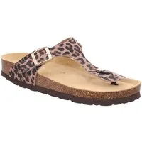 Rohde SUNNYS Zehentrenner Pantolette, Sommerschuh, Strandschuh im modischen Leo-Look