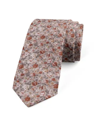 mr. célestin - Krawatte mit Blumenmuster - Juam braun/grau - Gr. - OS