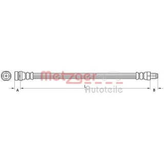 Metzger Bremsschlauch hinten Ford Transit