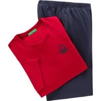United Colors of Benetton Pyjama (Set, 2 Stück) Komfortabler Bund und natürlich atmungsaktiv