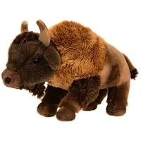 Uni-Toys Kuscheltier Bison - 29 cm (Länge) - Plüsch-Rind, Wisent, Büffel - Plüschtier, zu 100 % recyceltes Füllmaterial