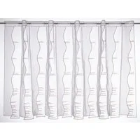 Gardinen Kranzusch Scheibengardine moderne Streifen (1 St), Stangendurchzug, transparent, Stablöcher,transparent