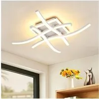 BlingBin Deckenleuchte Deckenlampe LED 29W, 3000K/4500K/6500K,Flurlampe Decke 2900lm, Innenbeleuchtung, LED fest integriert, Warmweiß, Kaltweiß, Neutralweiß, Wellen Esstischlampe mit Memory Funktion für Wohnzimmer, Schlafzimmer