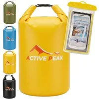 Active Peak Drybag Wasserdichte Tasche & Packsack (inkl. Wasserdichter Smartphone Hülle, 2-tlg), Waterproof Bag Seesackfür SUP, Kajak, Strand, Wassersport, Outdoor uvm